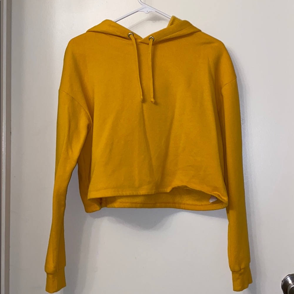 Yellow crop hoodie